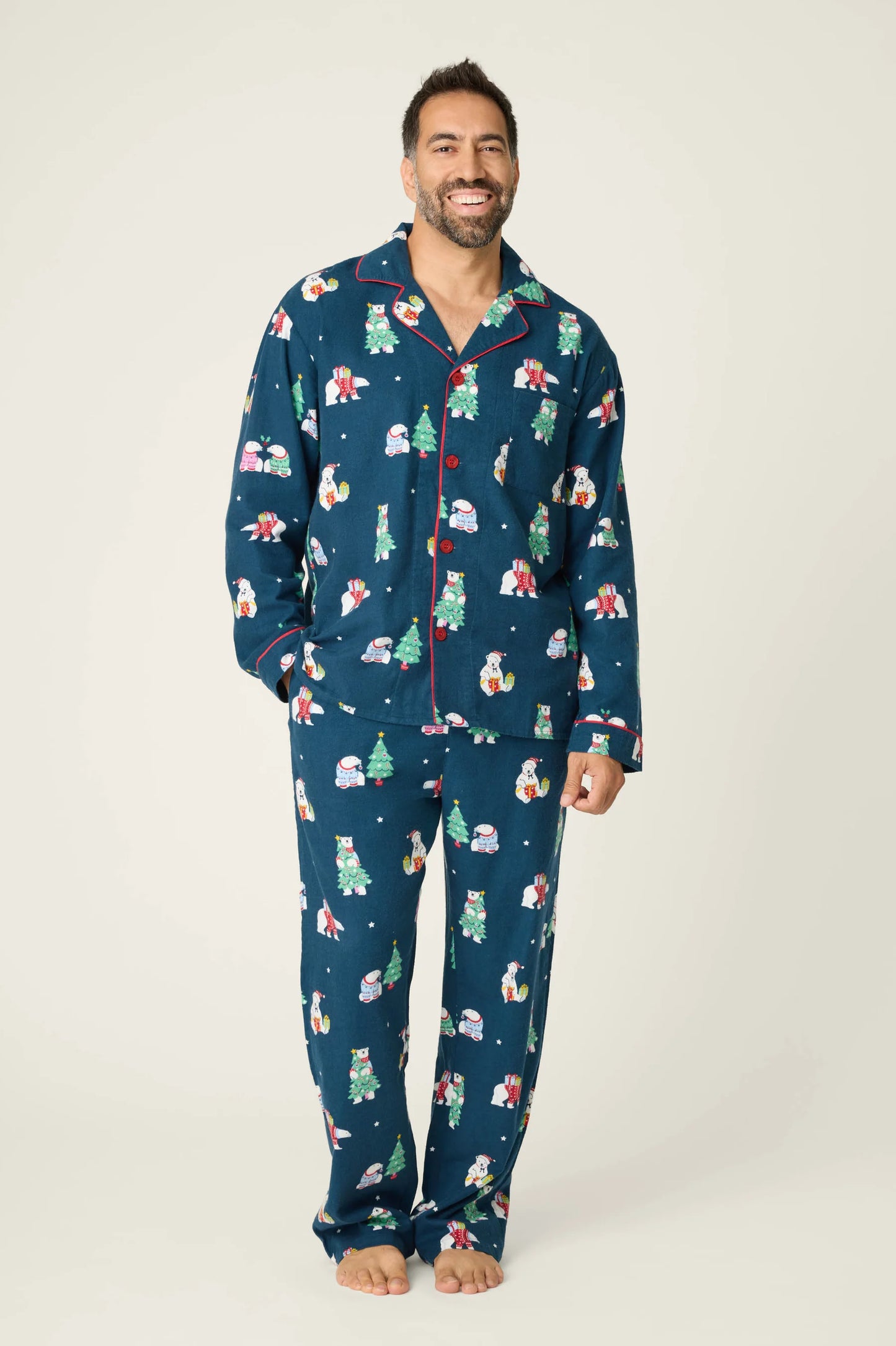 Bearly Awake Mens Flannel PJ Set - Men
