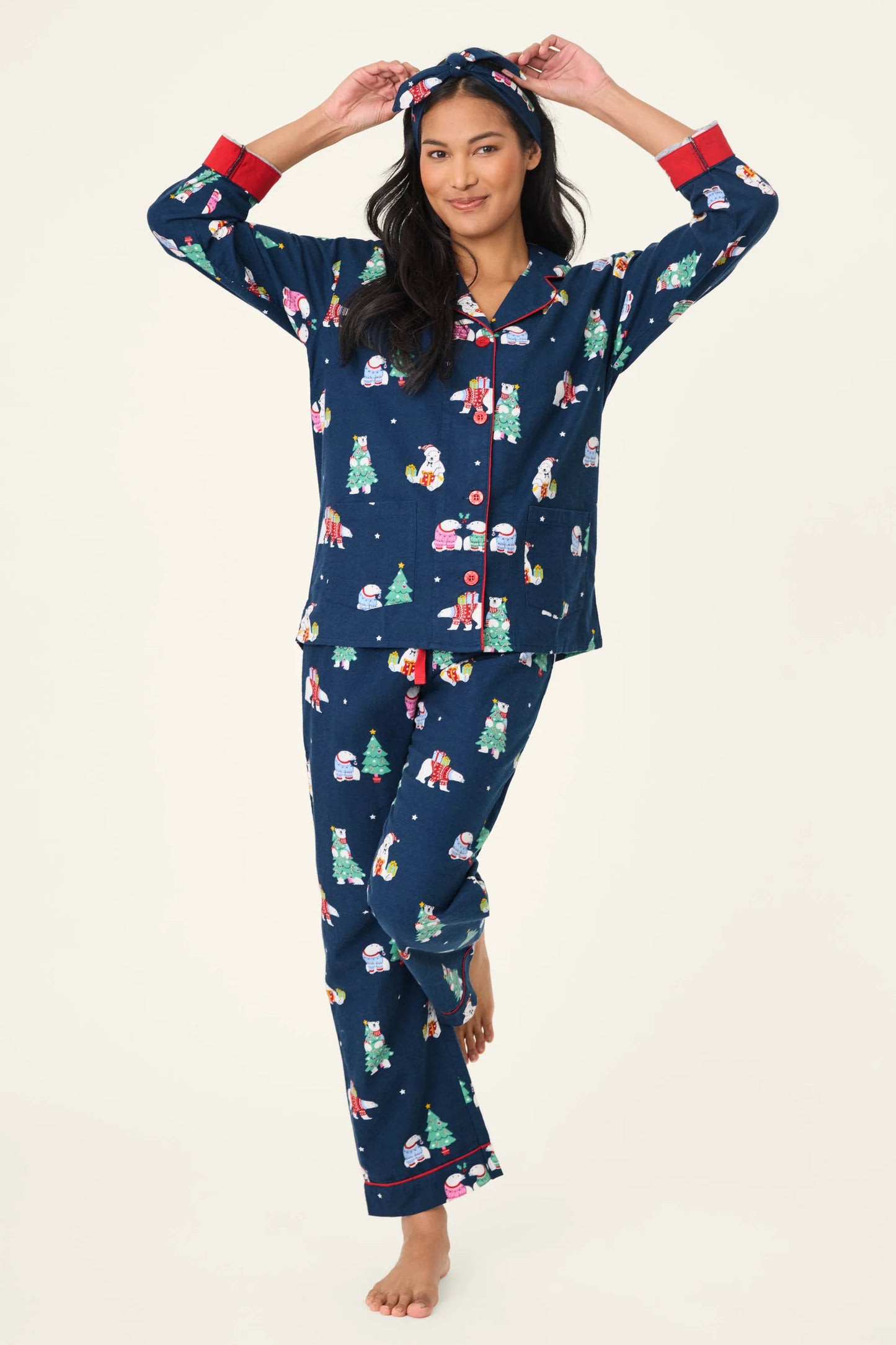 Bearly Awake 3-Piece Flannel PJ Set - Women