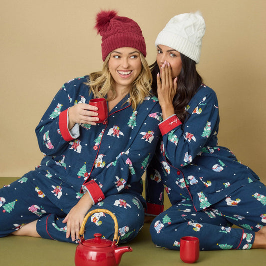 Bearly Awake 3-Piece Flannel PJ Set - Women
