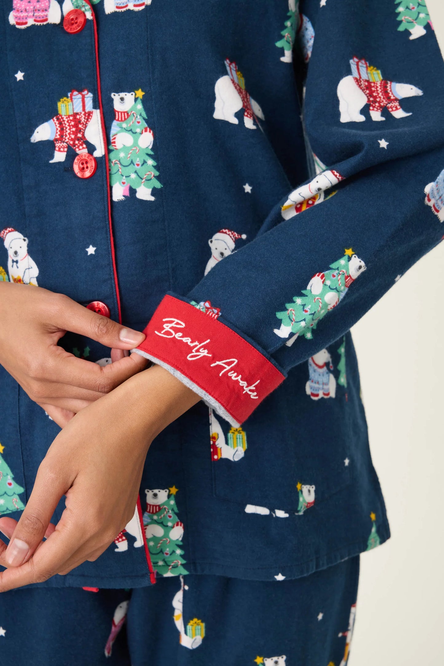 Bearly Awake 3-Piece Flannel PJ Set - Women